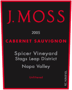 2005 J Moss Spicer Stags Leep Cabernet Sauvignon