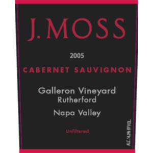 2005 Cabernet Sauvignon, Galleron Vineyard, Rutherford (Library Wine)