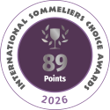 Circular award badge with purple center displaying '89 Points' and the year 2026, surrounded by a white ring.