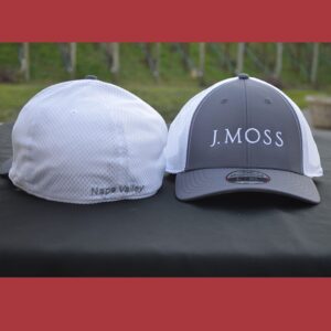J. Moss White/Grey Fitted Golf Cap