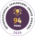 Award badge: 94 Points, 2026, from the International Sommeliers Choice Award.