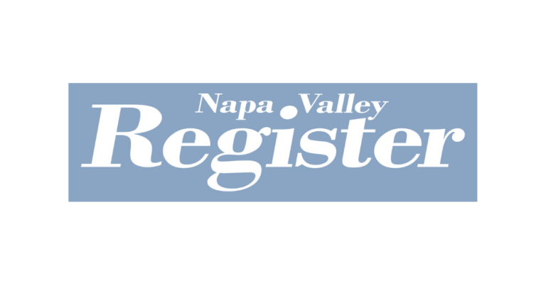 Napa Valley Register logo: white serif text on a blue rectangular background.